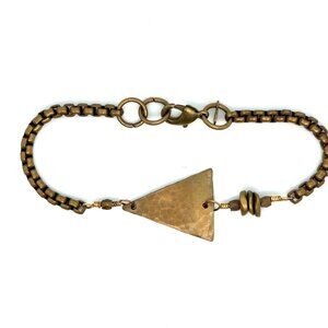 Brass Color Triangle Bracelet